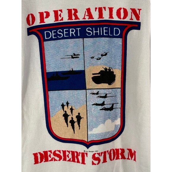 Vintage Operation‎ Desert Shield Desert Storm Crewneck Sweater Oneita Large USA - Picture 4 of 10